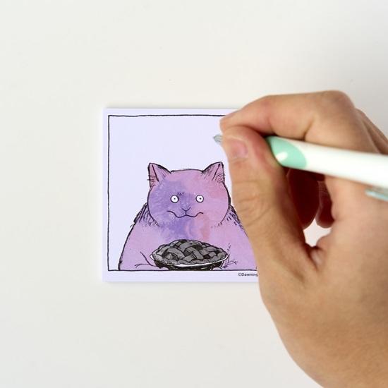 【黒山 Kathy Lam】purple cat ふせん