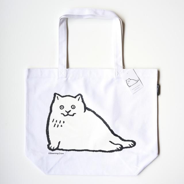 【黒山 Kathy Lam】white catトートバッグ