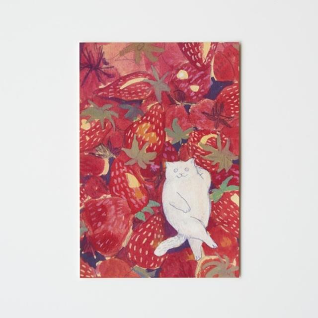 【黒山 Kathy Lam】カード On The Strawberry Cat