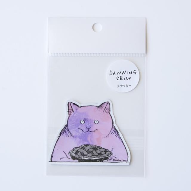 【黒山 Kathy Lam】Die Cut Sticker 「Purple Cat」