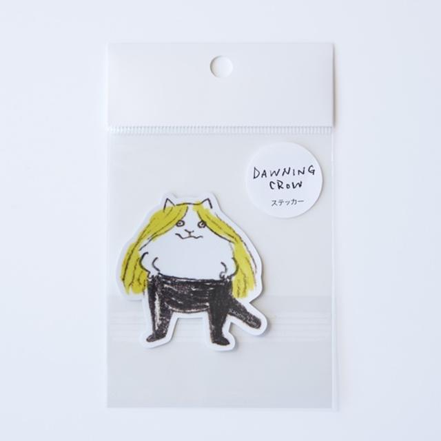 【黒山 Kathy Lam】Die Cut Sticker 「Rock Cat」
