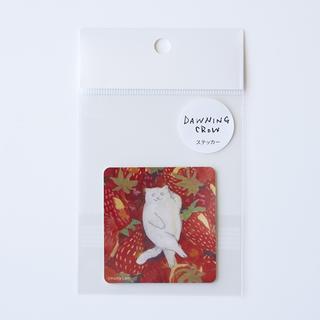 【黒山 Kathy Lam】Die Cut Sticker 「Strawberry Cat」