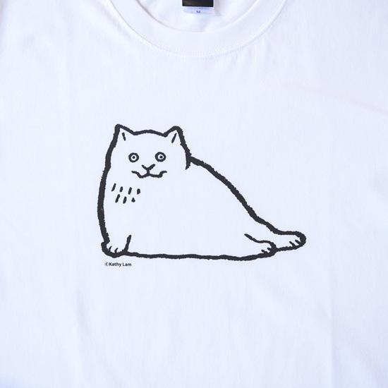 【黒山 Kathy Lam】WHITE CAT Tシャツ