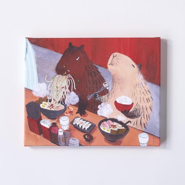 【黒山 Kathy Lam】Canvas Print Capybara Ramen