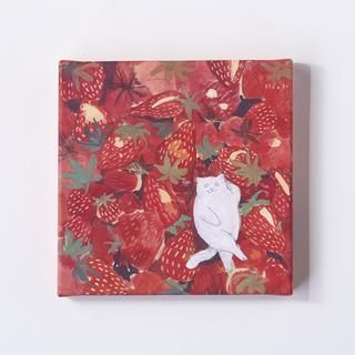 【黒山 Kathy Lam】Canvas Print Strawberry Cat