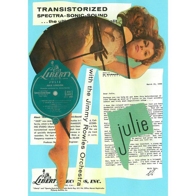 「コラージュ・オブ・ブルー」オリジナル・コラージュ額装品／ジュリー・ロンドン