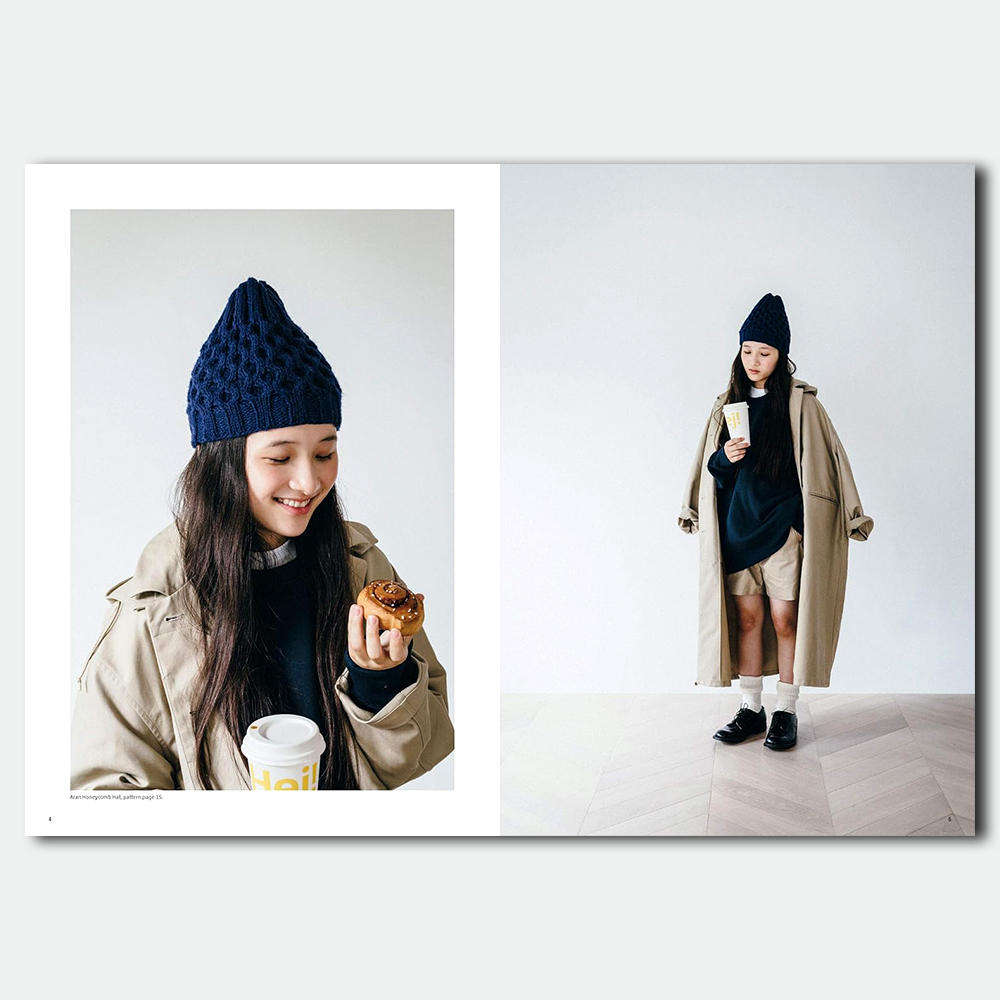 Miknits TO GO no.1 アランのハニカムキャップ　ネイビー