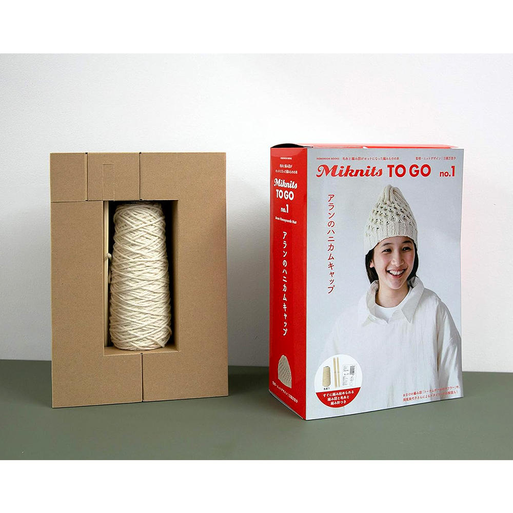 Miknits TO GO no.1 アランのハニカムキャップ　生成り