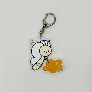 【MAYA】まっしろなちょうちょ　アクリルキーホルダーA