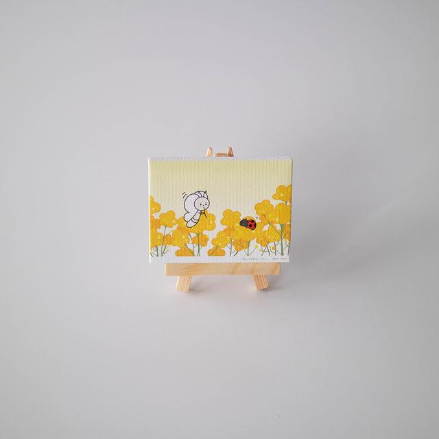 まっしろなちょうちょ　ミニチュアキャンバスA