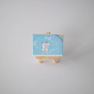 まっしろなちょうちょ　ミニチュアキャンバスC