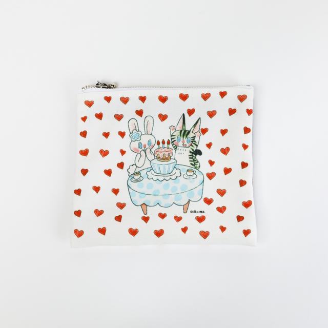 【IP】清水桐子  ねこうさバースデー　ポーチ