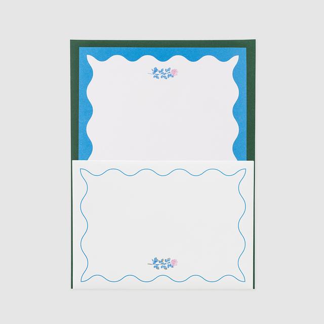 【RURU　MARY’S】ルルメリー　ブルー　オリジナルレターセット　ＲＵＲＵ　ＭＡＲＹ’ＳＸ蔦屋書店