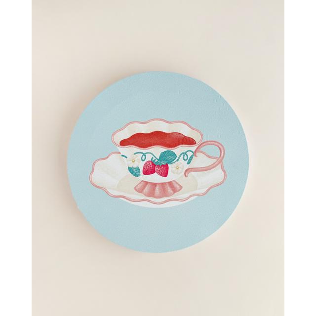 【3月上旬～中旬頃発送予定】 キャンバスプリント 「いちごのティーカップ」 ／ ア・ラ・カル堂