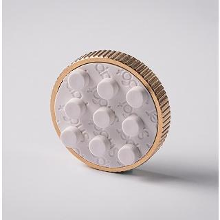 PaperShoot(ペーパーシュート) 専用 Aura Bricksレンズキャップ_Quartz Cube Brass Lens Cap(Screw-On)