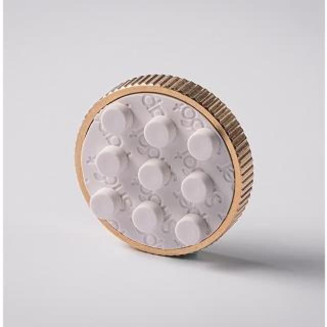 PaperShoot(ペーパーシュート) 専用 Aura Bricksレンズキャップ_Quartz Cube Brass Lens Cap(Screw-On)