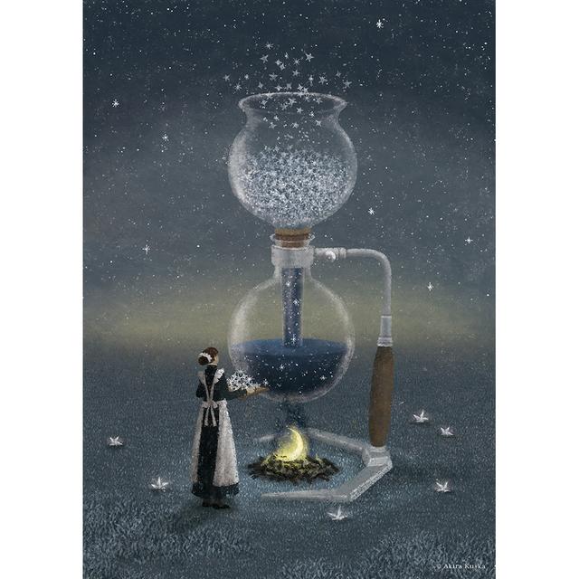 【予約】 日下明　Giclee Print『眠れぬ夜に』　木製パネル加工(大)　※5月中旬頃のお届け予定