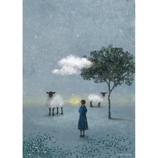 【予約】 日下明　Giclee Print『白夜の小窓』　木製パネル加工(大)　※5月中旬頃のお届け予定