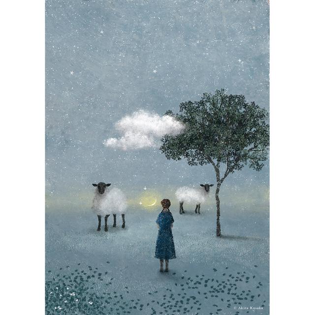 【予約】 日下明　Giclee Print『白夜の小窓』　木製パネル加工(大)　※5月中旬頃のお届け予定