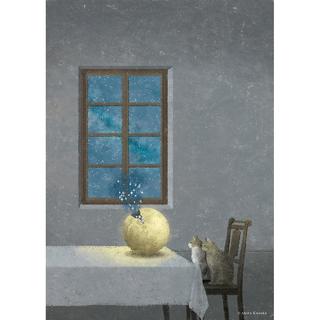 【予約】 日下明　Giclee Print『タイムカプセル』　木製パネル加工(大)　※5月中旬頃のお届け予定