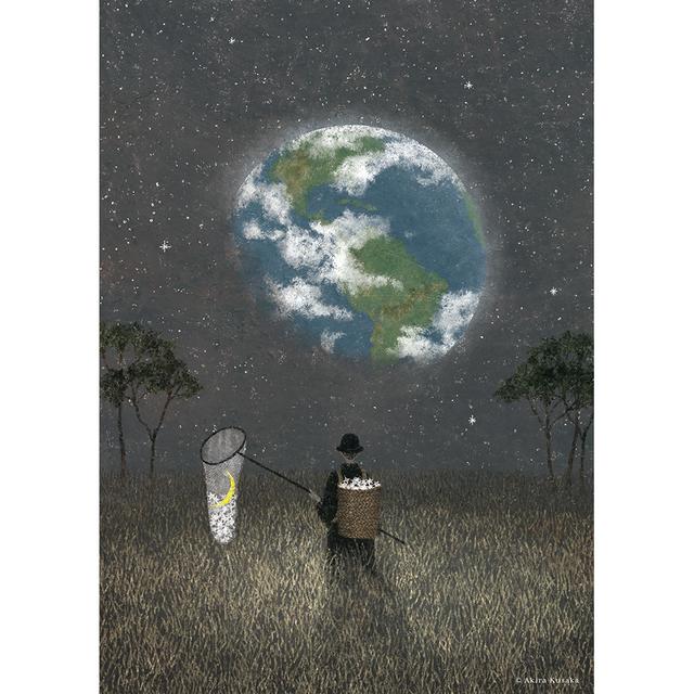 【予約】 日下明　Giclee Print『星を追いかけて』　木製パネル加工(大)　※5月中旬頃のお届け予定