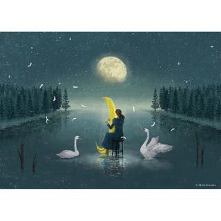 【予約】 日下明　Giclee Print『共鳴』　木製パネル加工(大)　※5月中旬頃のお届け予定