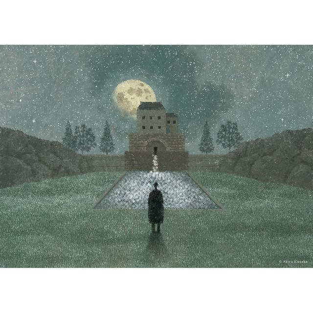 【予約】 日下明　Giclee Print『Moon Palace』　木製パネル加工(小)　※5月中旬頃のお届け予定