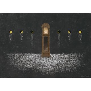 【予約】 日下明　Giclee Print『均衡と存在』　木製パネル加工(小)　※5月中旬頃のお届け予定