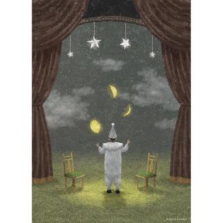 【予約】 日下明　Giclee Print『マジカル』　木製パネル加工(小)　※5月中旬頃のお届け予定