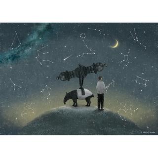 【予約】 日下明　Giclee Print『投映』　木製パネル加工(小)　※5月中旬頃のお届け予定