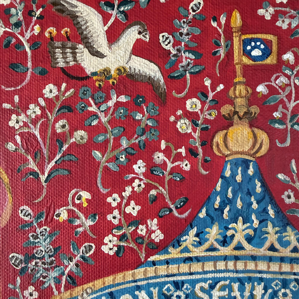 【とやちかこ：新作 原画】A Mon Seul Desir - Homage to Anonymous Masters -（我が唯一つの望み）　※2026年3月中旬～下旬頃発送予定