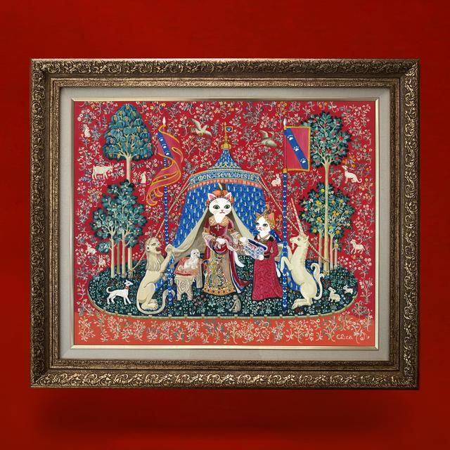 【とやちかこ：新作 原画】A Mon Seul Desir - Homage to Anonymous Masters -（我が唯一つの望み）　※2026年3月中旬～下旬頃発送予定