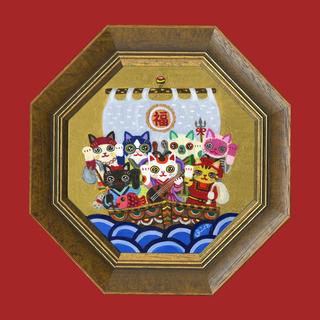 【とやちかこ：新作 原画】Seven Gods of Fortune Cats（まねきまねこ七福神）　※2026年3月中旬～下旬頃発送予定