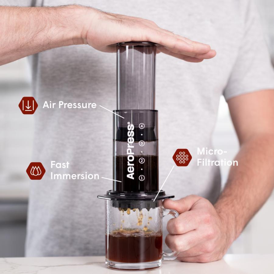 AeroPress(エアロプレス) Clear Colors Coffee Maker(クリアカラーズ コーヒーメーカー)Red