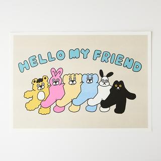 【Dumpling Cat Family】 Hello My Friend A3 Poster ※額装無しのシート販売