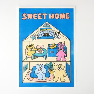 【Dumpling Cat Family】 Sweet Home A3 Poster ※額装無しのシート販売