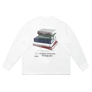 【サイズの選択可／White】amateur Library Heavy Cotton L/S Tee  Same Paper（セイムペーパー）長袖Tシャツ 白