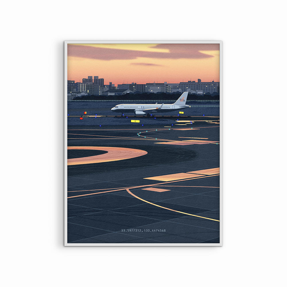 【嶋田里英：ジークレー作品】滑光路（額装付き）※2026年4月下旬発送予定