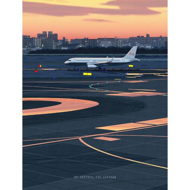 【嶋田里英：ジークレー作品】滑光路（額装付き）※2026年4月下旬発送予定