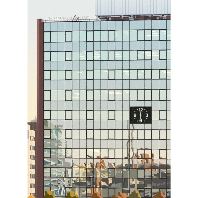 【嶋田里英：ジークレー作品】Still Bright City（額装付き）※2026年4月下旬発送予定