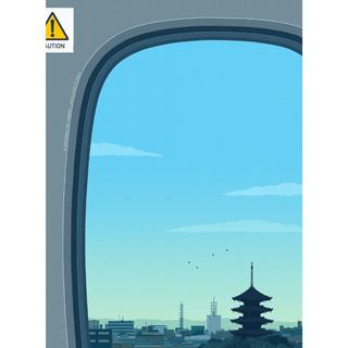 【嶋田里英：ジークレー作品】連なる五重塔（プリントのみ）※2026年4月下旬発送予定