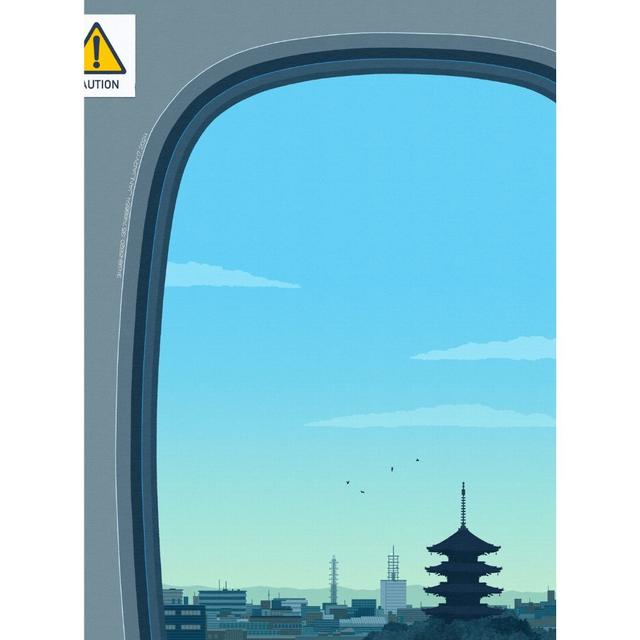 【嶋田里英：ジークレー作品】連なる五重塔（プリントのみ）※2026年4月下旬発送予定