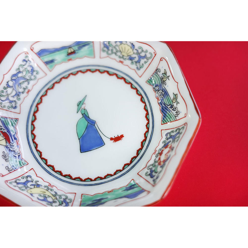 大津萌乃　蟹ノ散歩文 小皿