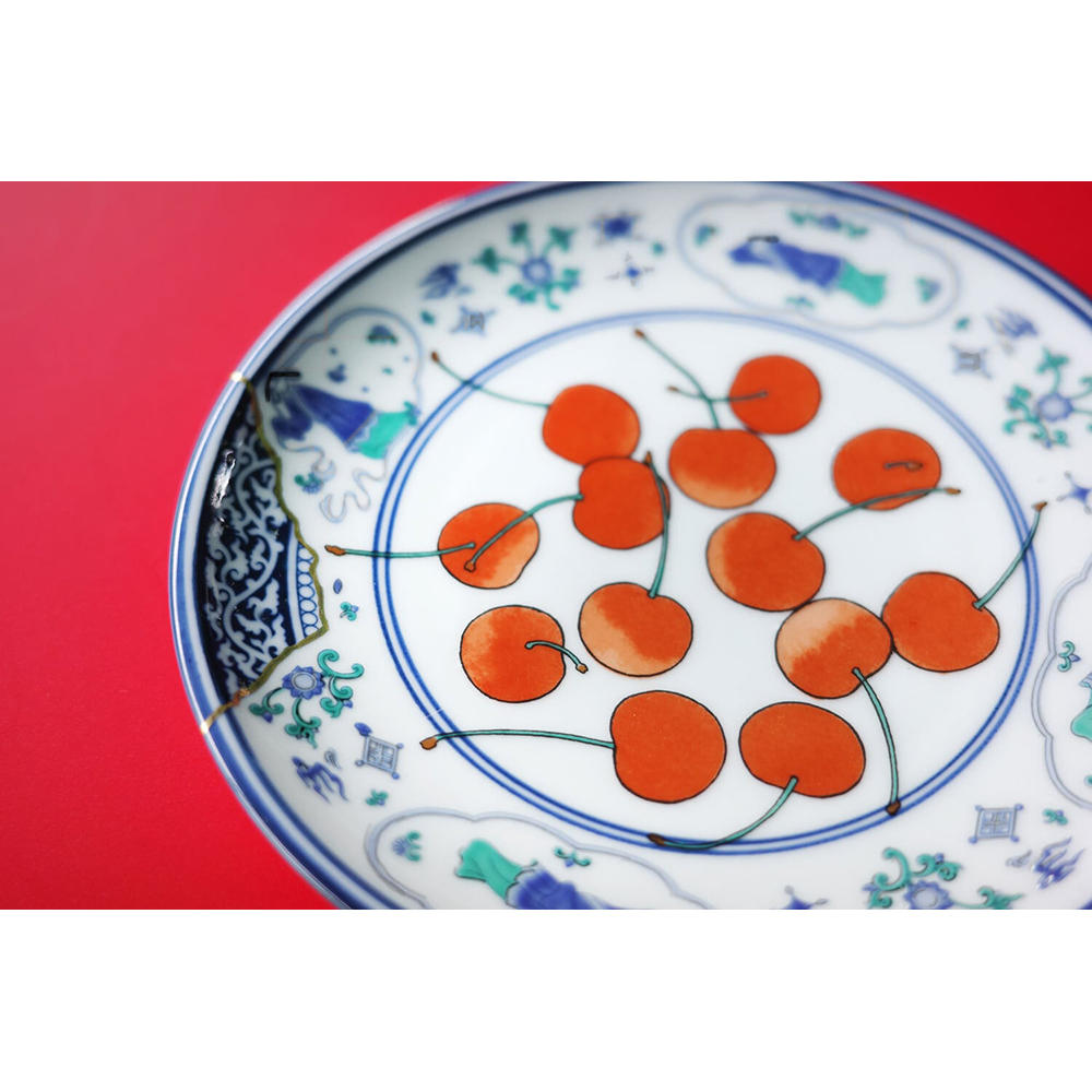 大津萌乃　桜桃文 銘々皿