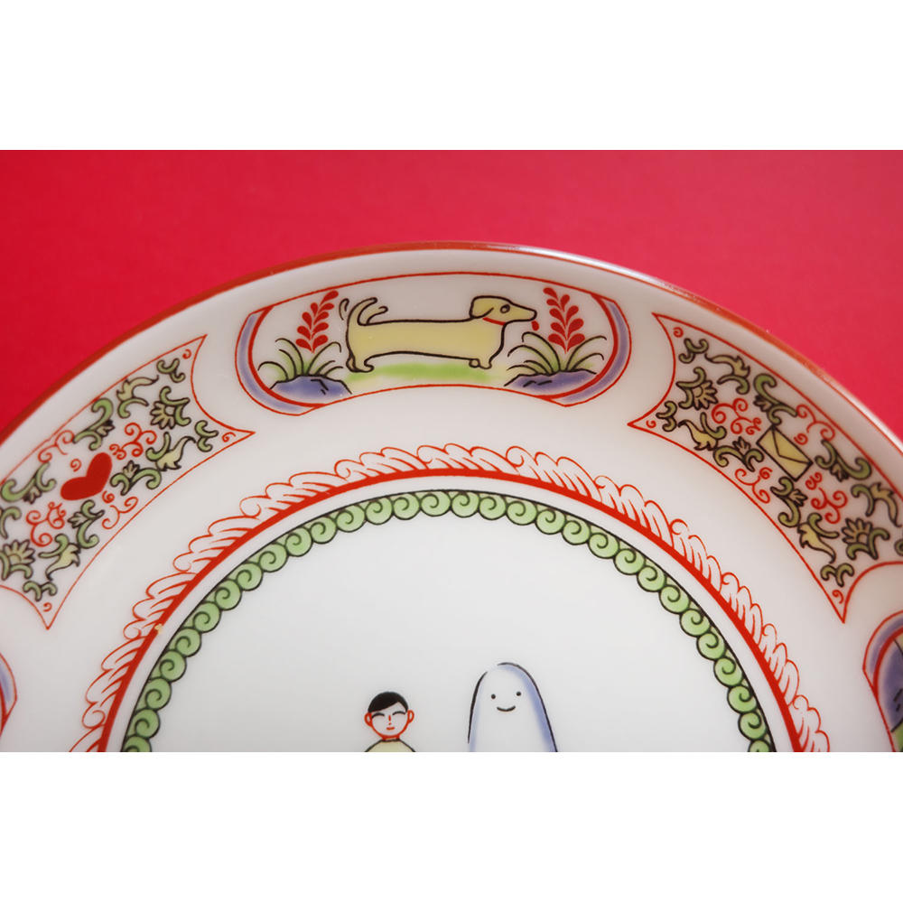 大津萌乃　お化け文 小皿