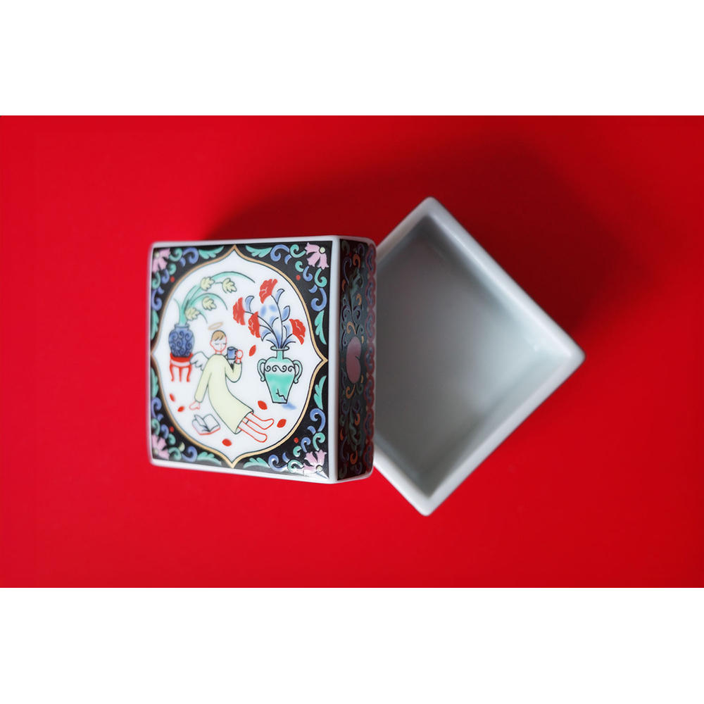 大津萌乃　天使文 角蓋物