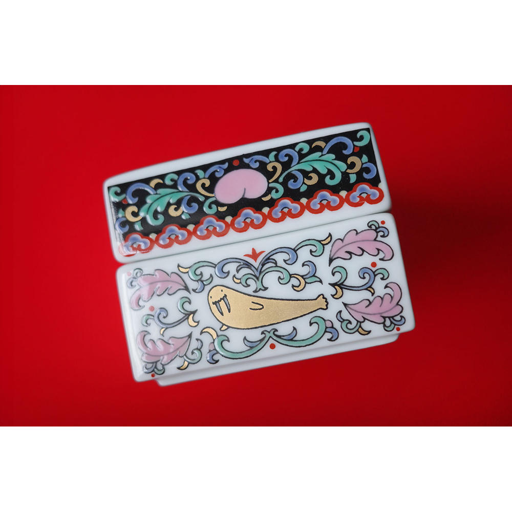 大津萌乃　天使文 角蓋物