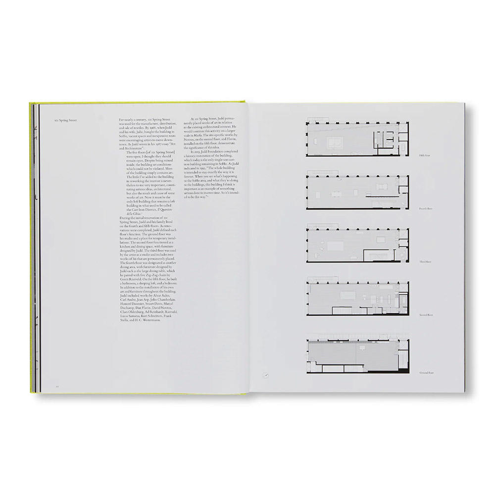【再入荷予約】DONALD JUDD SPACES by Donald Judd（ドナルド・ジャッド） 作品集　※4月中の再入荷を予定