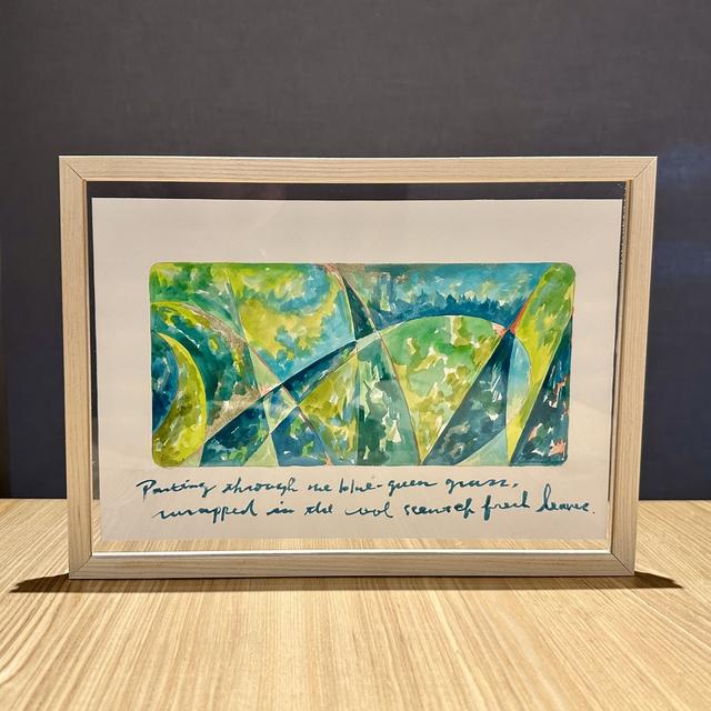 【青山希望：作品】「空想の庭 - ブルーグリーンの茂み」　※2026年3月下旬～4月上旬頃発送予定