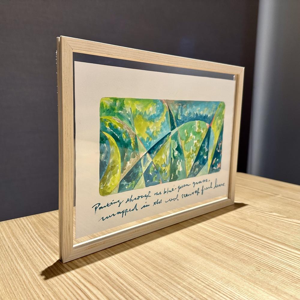 【青山希望：作品】「空想の庭 - ブルーグリーンの茂み」　※2026年3月下旬～4月上旬頃発送予定